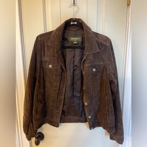 Brown genuine suede leather Eddie Bauer Jacket